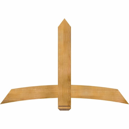 Ekena Millwork Bellingham Rough Sawn Timber Gable Bracket, Western Red Cedar, 60"W x 40"H x 2"D x 6"F, 16/12 Pitch GBW060X40X0206BEL00RWR